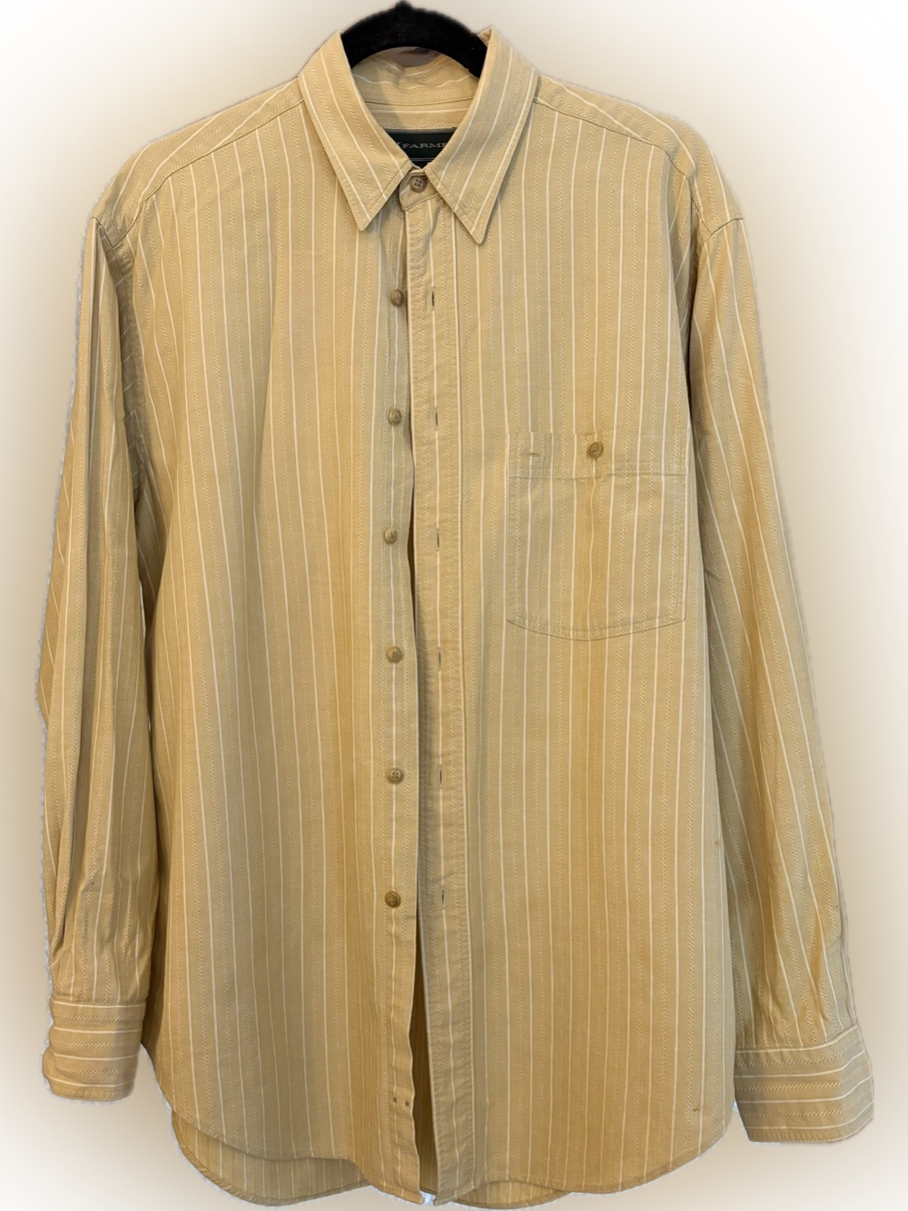 Striped Long-Sleeve Button-Down Shirt